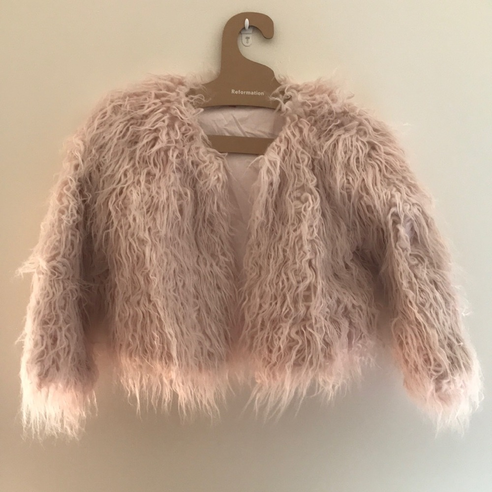 Philanthropy Pink Faux Fur Jacket